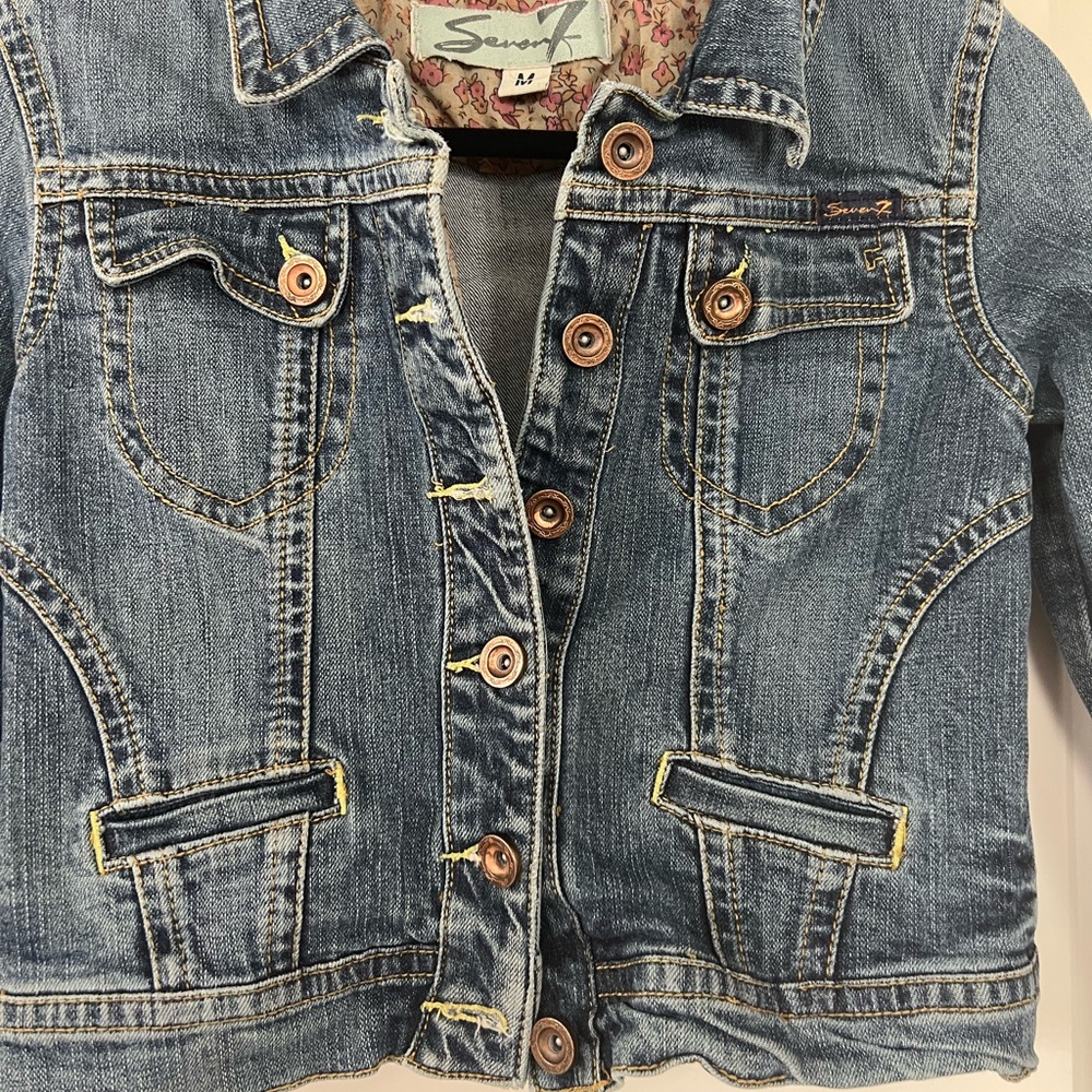 Seven7 Women's Blue Denim Jean Jacket - Picture 3 of 6